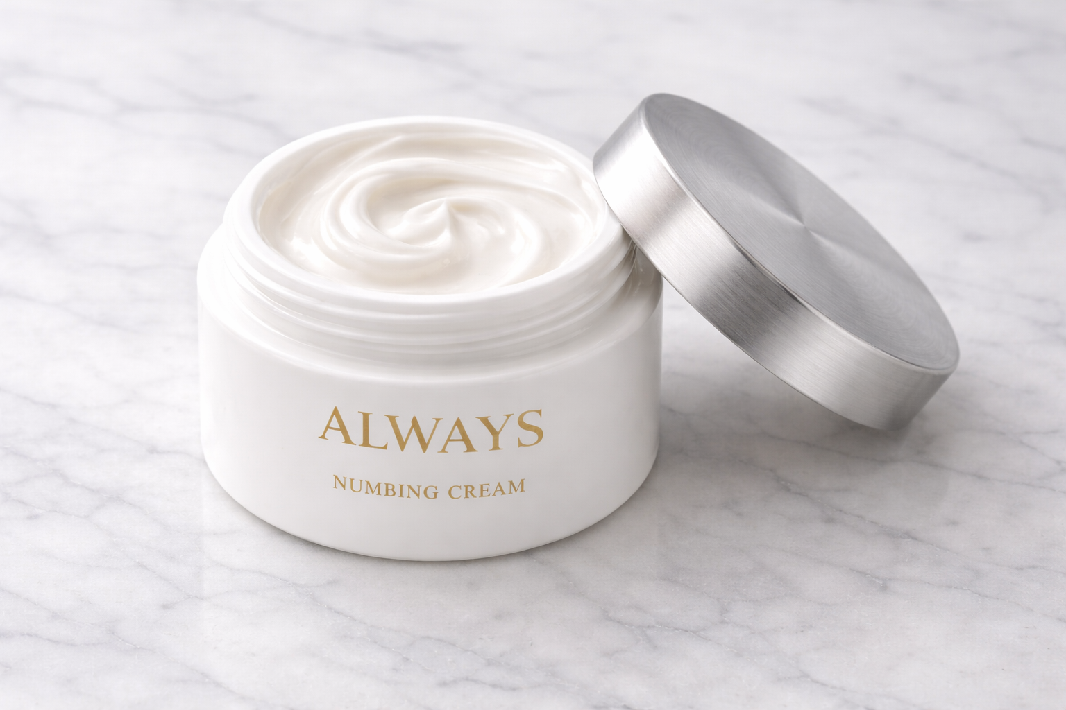 Always Numb jar with lid off